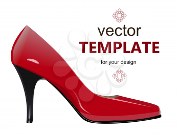Shoes with stiletto heel isolated on white background. vector illustration.