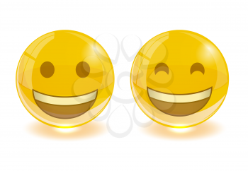 group of glass smiley emoticons emoji, vector illustration.