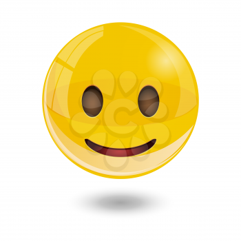 glass smiley emoticons emoji, vector illustration.