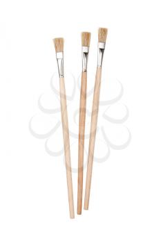 Paint brushes isolated on white background