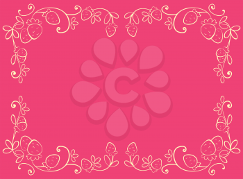 Royalty Free Clipart Image of a Floral Flourish Frame