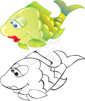 Royalty Free Clipart Image of Two Fish