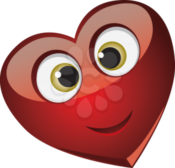 Royalty Free Clipart Image of a Happy Heart