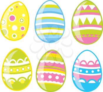 Royalty Free Clipart Image of a Easter Eggs