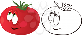 Royalty Free Clipart Image of Two Tomatoes