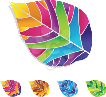 Royalty Free Clipart Image of Abstract Leaves