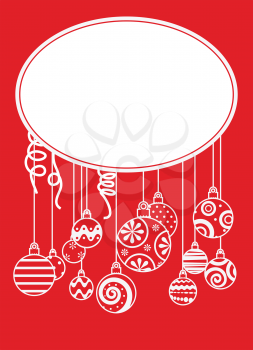 Royalty Free Clipart Image of a Christmas Ornament Background