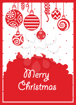 Royalty Free Clipart Image of a Red Christmas Background