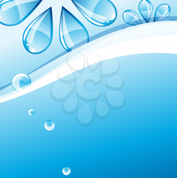 Blue abstract background.
EPS10. Contains transparent objects used in bubbles, drops and waves