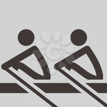 Summer sports icons -  rowing icon