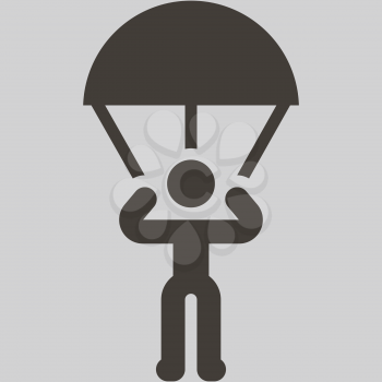 Extreme sports icon set - parachute sport icon