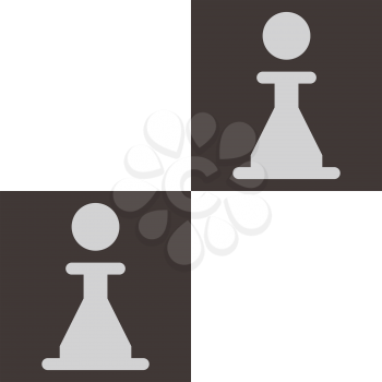 Chess icon - chess board with pawn
