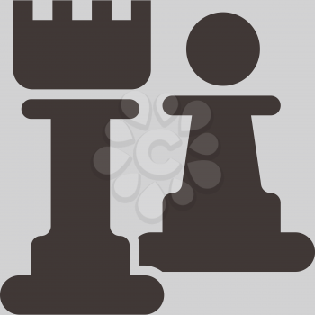 Chess icon - chess pawn and rook