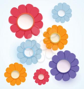 Royalty Free Clipart Image of Paper Flowers