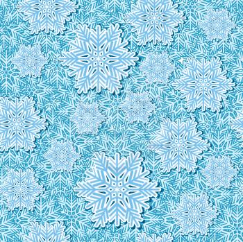 Royalty Free Clipart Image of a Snowflakes Background