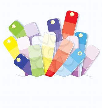 Royalty Free Clipart Image of a Bunch of Paint Samples