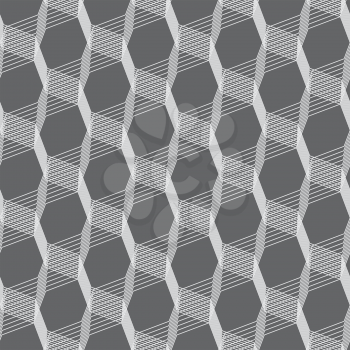 Seamless stylish geometric background. Modern abstract pattern. Flat monochrome design.Monochrome pattern with light gray intersecting thin lines on gray.