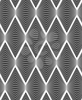 Abstract geometrical pattern. Modern monochrome background.Flat gray with horizontal onion shapes.