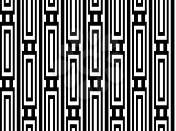 Black and white vertical chain.Seamless stylish geometric background. Modern abstract pattern. Flat monochrome design.