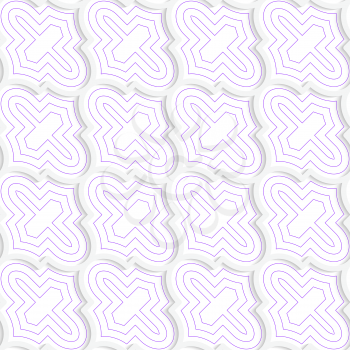 Colored 3D purple diagonal Marrakech.Seamless geometric background. Modern 3D texture. Pattern with realistic shadow and cut out of paper effect.