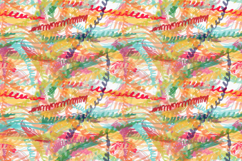 Rough brush colorful zigzag strips.Abstract colorful seamless background. Stained and grunted texture over hand drawn paint brush ornament.