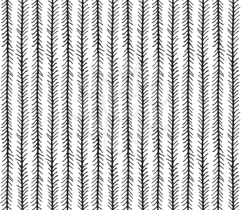 Black and white inked chevrons.Hand drawn with ink seamless background.Modern hipster style design.