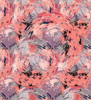 Swirling colored circles with pink spring.Modern pattern. Swirling circles with color.