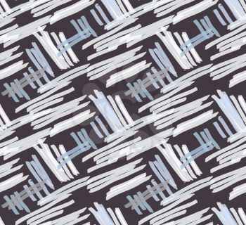 Marker hatched gray on brown.Abstract hand drawn with ink and marker brush seamless background.Textured pattern. 