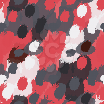 Grungy stains red and black.Hand drawn with ink and marker brush seamless background.
