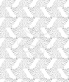 Inked textured diamonds black on white.Hand drawn with ink seamless background.