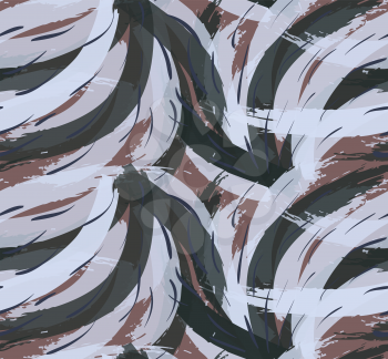 Swirly overlapping stocks black and brown.Hand drawn with ink and marker brush seamless background.