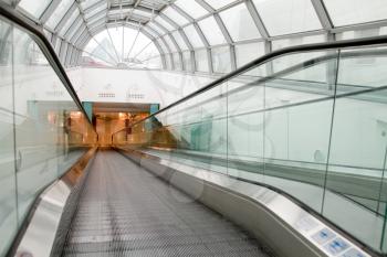 modern photograph of an escalator