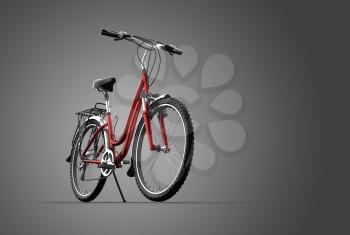 A 3D mountain bike on grey background