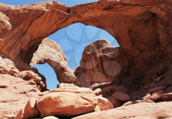 Royalty Free Photo of an Arch in Arches National Park in Utah
