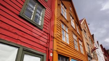 Royalty Free Photo of Houses in Bergen Norway