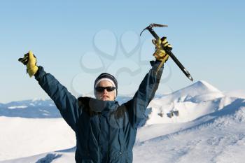 Royalty Free Photo of a Mountain Climber