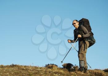 Royalty Free Photo of a Man Hiking