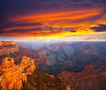 Royalty Free Photo of the Grand Canyon at Sunset
