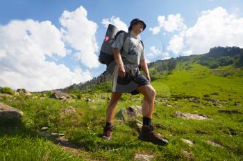 Royalty Free Photo of a Backpacker