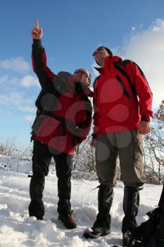 Royalty Free Photo of a Hikers Observing