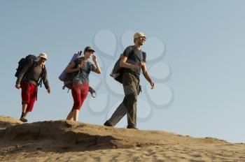 Royalty Free Photo of Tourists Hiking