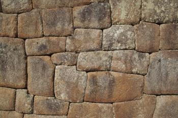 Royalty Free Photo of a Stone Wall in Machu-Picchu, Peru