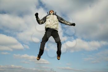 Royalty Free Photo of a Man Jumping