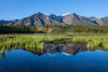 Royalty Free Photo of Mount McKinley Reflecting in a Lake