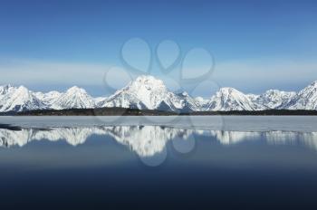 Royalty Free Photo of a Lake in Grand Teton Park