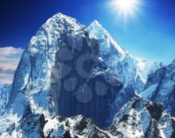 Royalty Free Photo of a Mountain Peak