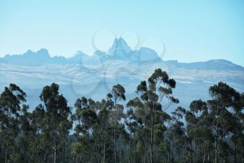 Royalty Free Photo of a Mountain Peak in Kenya