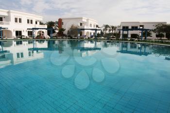 Royalty Free Photo of a Swimming Pool at a Resort