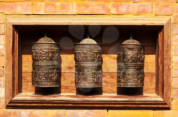 Royalty Free Photo of Prayer Wheels