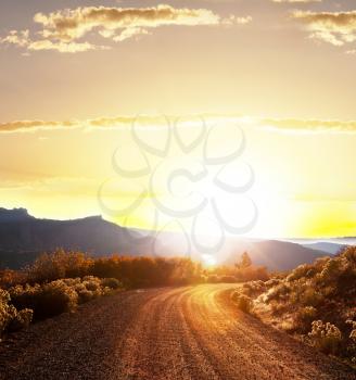 Royalty Free Photo of a Road in the Mountains